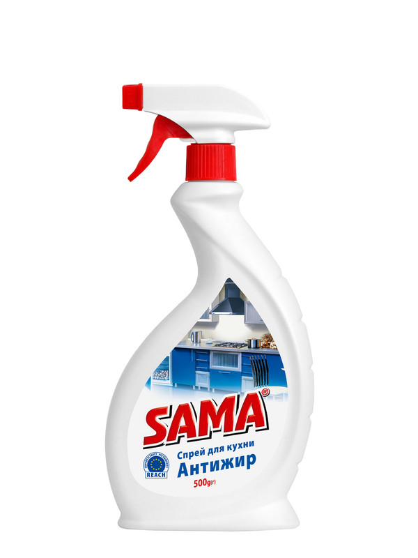 Засіб з розпилювачем SAMA Антижир для чищення кухонь, 500мл